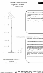 Adesso Vega LED Torchiere Instruksi Perakitan