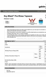 Galvin Specialised Ezy-Wash TF85-C Посібник з встановлення виробу