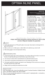 Coram Showers OPTIMA INLINE PANEL Instructions Manual