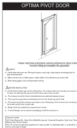 Coram Showers OPTIMA PIVOT DOOR Instructions