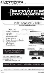 Dynojet power commander III Installatie-instructies