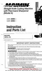 maimin SABRE 3000 Instructions And Parts List