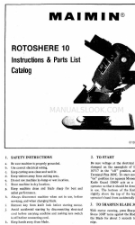 maimin ROTOSHERE10 Catálogo de instruções e lista de peças