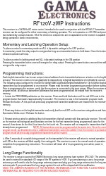 GAMA Electronics RF120V-2WP Instruções