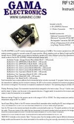 GAMA Electronics RF120VPRDC Instrukcja obsługi