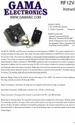 GAMA Electronics RF12V-1PR-ASL Manuale di istruzioni