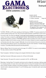 GAMA Electronics RF24V-1PR-ASL Instrukcja obsługi