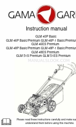 Gama Garden GLM 40P Basic Instruction Manual