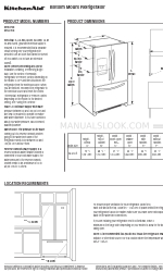 KitchenAid Architect Series II KFIS27CX Dimension Handleiding