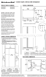 KitchenAid Architect Series II KSCS23FV Dimension Handleiding