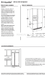 KitchenAid Architect Series II KSRK25FV Dimension Handleiding