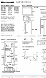 KitchenAid Architect Series II KSSC36QTS 치수 매뉴얼