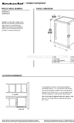 KitchenAid Architect Series KURS24RS Посібник з розмірів