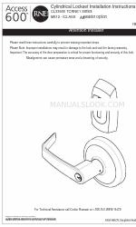 Corbin Russwin CL33600 Інструкція з монтажу Посібник з монтажу