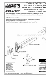 Corbin Russwin Rim & SecureBolt ED4200 series Інструкція з монтажу Посібник з монтажу