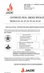 Jade CHITWOOD SMOKE BROILER KC-36 Handleiding voor installatie- en onderhoudsinstructies