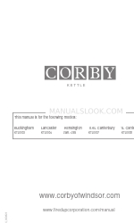 Corby KTL0003 Manual de uso y mantenimiento