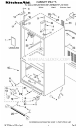 KitchenAid KBFL25ETSS00 Детали шкафа