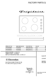 Frigidaire FEC30S6ASD Каталог заводських деталей