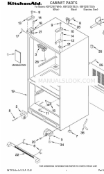 KitchenAid KBFS20ETBL01 캐비닛 부품