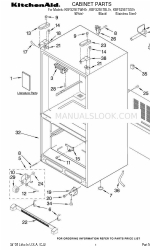 KitchenAid KBFS25ETSS - ARCHITECT Series II: 24.8 cu. Ft. Refrigerator Lista de peças