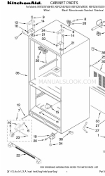 KitchenAid KBFS25EVBL00 Lista de peças