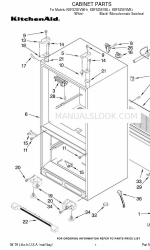 KitchenAid KBFS25EVBL1 부품 목록