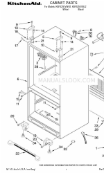 KitchenAid KBFS25EVBL2 부품 목록