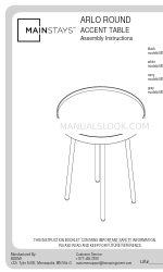 Mainstays ARLO MS18-D1-1007-31 Инструкция по сборке Руководство