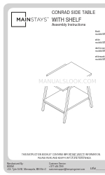 Mainstays Conrad MS18-D1-1007-39 Manual de instrucciones de montaje