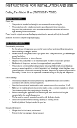 aireRyder FN75537 Instruction For Use & Installation Instructions