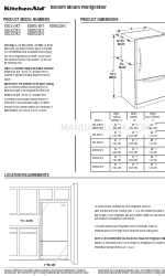 KitchenAid KBLS19KT Руководство по измерению