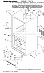 KitchenAid KBLS22EV - 21.9 cu. Ft. Bottom Freezer Refrigerator Onderdelenlijst