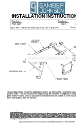 Gamber Johnson Leg Kit - Freightliner M2 Instrucciones de instalación y manual del usuario