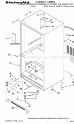 KitchenAid KBLS22KTSS00 Części obudowy