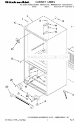 KitchenAid KBLS22KVSS - 21.9 cu. Ft. Bottom Mount Refrigerator Lista de piezas