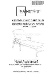 Mainstays BELDEN PARK MSS129900298065 Manuel d'assemblage et d'entretien