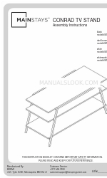 Mainstays CONRAD MS18-D1-1007-58 Инструкция по сборке Руководство