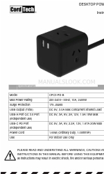 CordTech CPC3-PD-B Manual de instruções