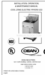 Dean Cool Zone Electric Fryer Manual de instalação e operação