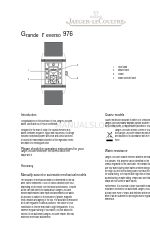 Jaeger-leCoultre Grande Reverso 976 소유자 매뉴얼