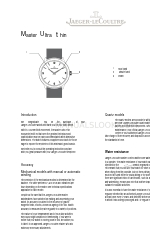 Jaeger-leCoultre Master Ultra Thin User Manual