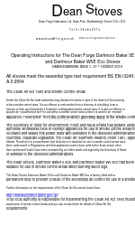 Dean Forge Dartmoor Baker 5E Eco Інструкція з експлуатації Посібник з експлуатації