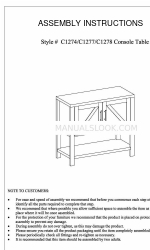 2K Furniture Designs C1274 Manuel d'instructions de montage