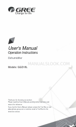 Gree GGD18L Manuale d'uso