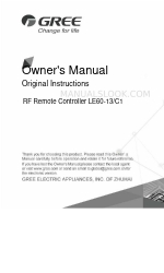 Gree LE60-13/C1 Instrukcja obsługi