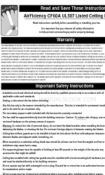 AirFiciency CF60A Instructions