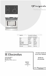 Frigidaire CPLES399EC9 Catálogo de peças