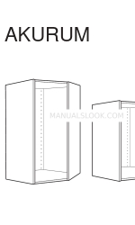 IKEA AKURUM WALL CORNER CABINET Instructions Manual