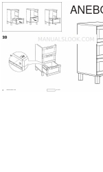 IKEA ANEBODA CHEST/3DRAW 16X32